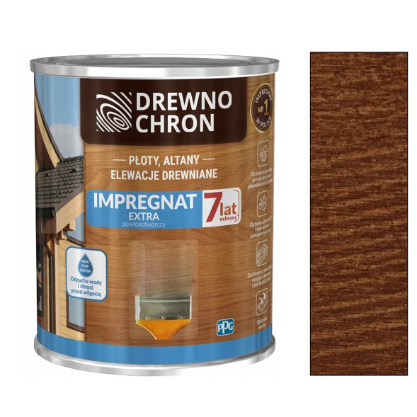Drewnochron Extra Impregnat просочування для дерева Дуб темний