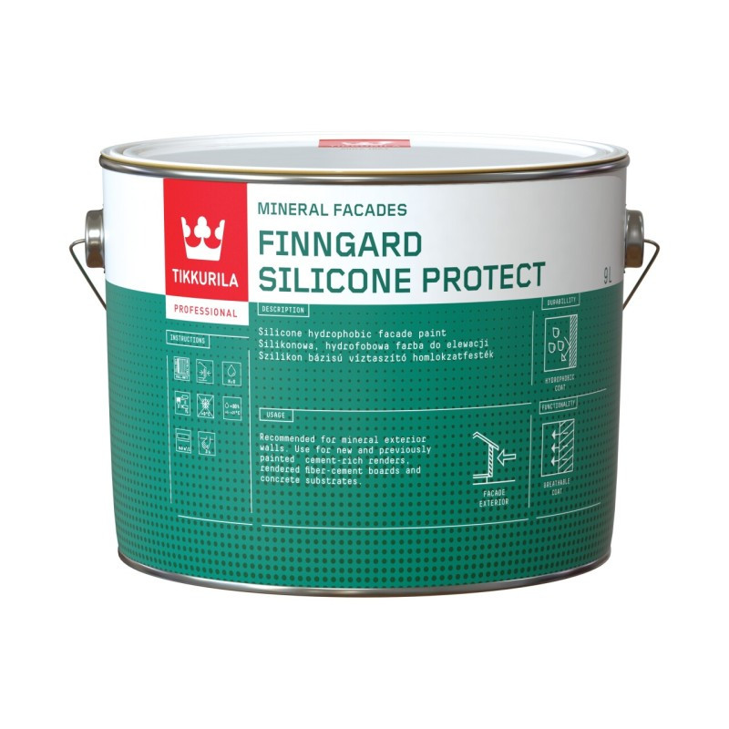 Tikkurila Finngard Silicone Protect силіконова фасадна фарба 9л