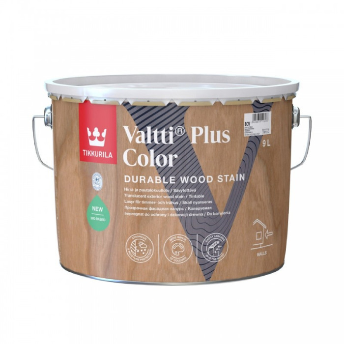 Tikkurila Valtti Plus Color фасадна лазур для деревини 9л