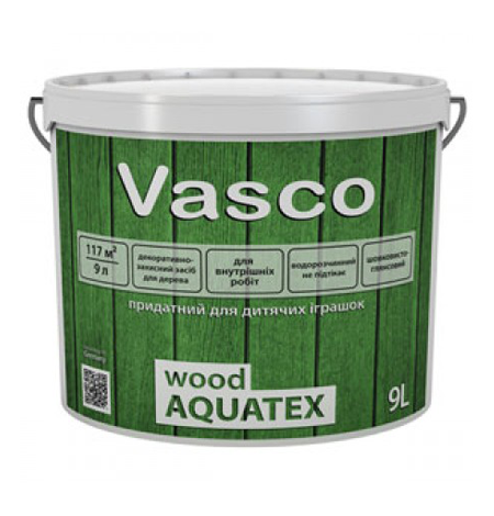 Vasco wood AQUATEX декоративне просочення для деревини для внутрішніх робіт 9л