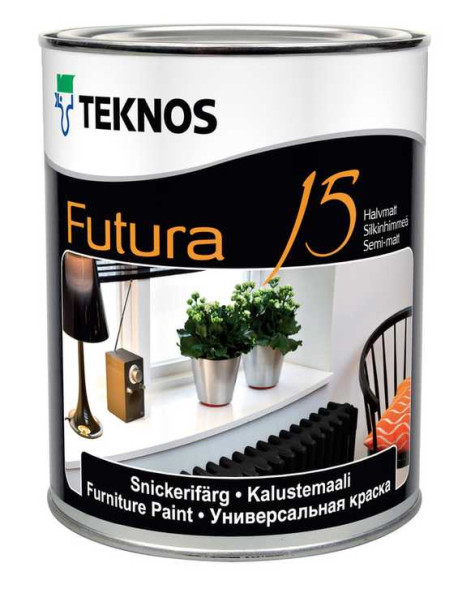 Teknos Futura 15 полуматовая уретано-алкидная краска 9л