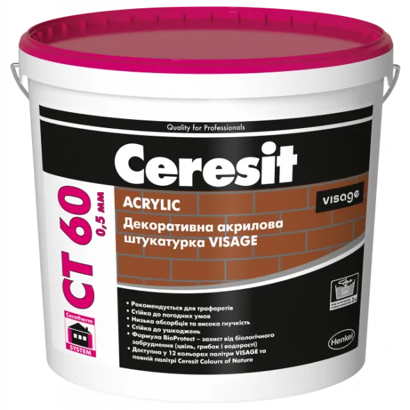 Ceresit CT 60 Visage моделируемая штукатурка 25кг купить в Киеве и ...