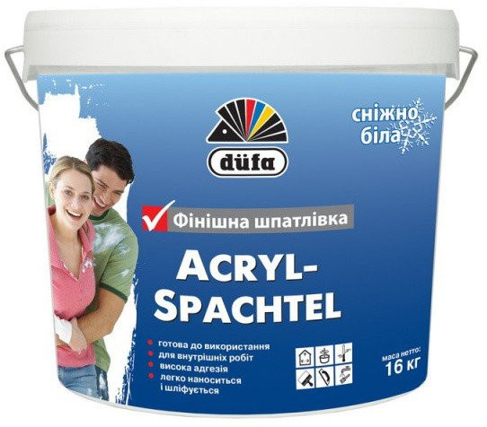 Dufa Acryl Spachtel финишная интерьерная шпаклевка 16кг