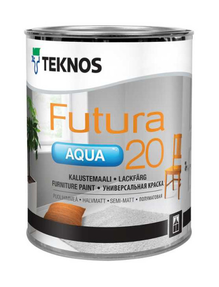 Teknos Futura Aqua 20 полуматовая водоразбавляемая краска 9л