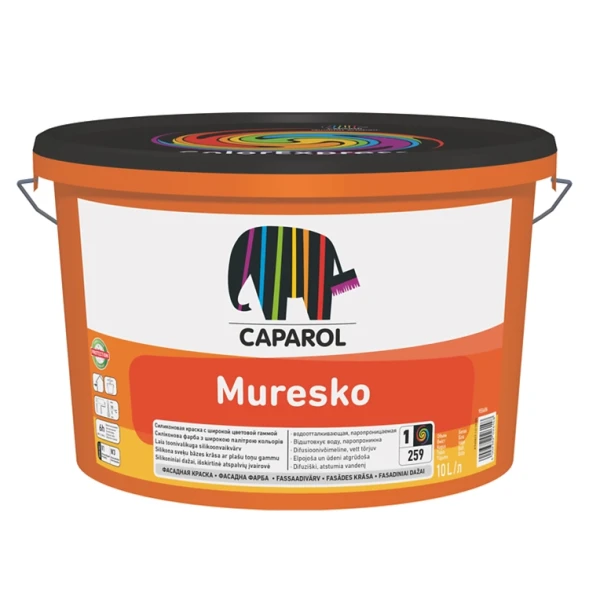 Водоотталкивающа фасадная краска Caparol Muresko матовая 10л
