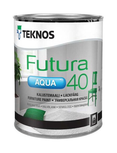 Teknos Futura Aqua 40 напівглянцева фарба водорозчинна 9л