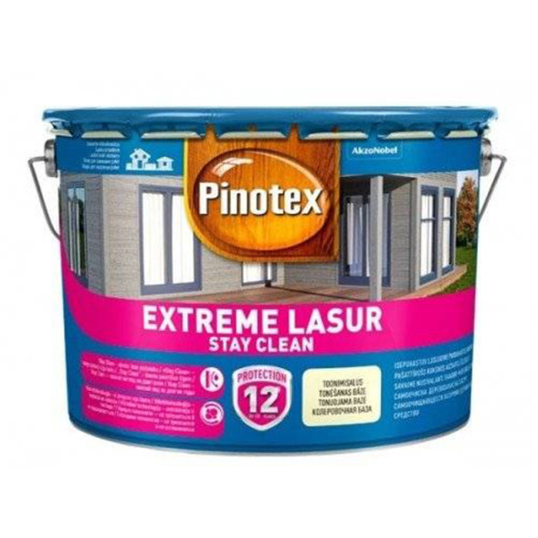 Pinotex Extreme Lasur лазур на водній основі для дерев'яних фасадів