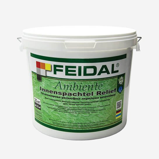 Feidal Ambiente Innenspachtel Relief тонкошарова інтер'єрна акрилова шпаклівка 16 кг