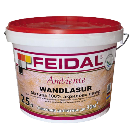 Feidal Ambiente Wandlasur декоративна 100% акрилова блакить 2,5 л