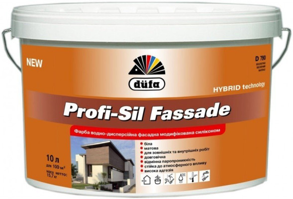 Dufa Profi-Sil Fassad матовая краска для наружных работ 10л