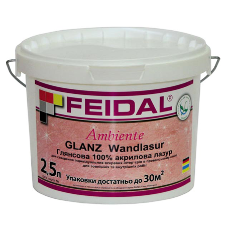 Feidal Ambiente Glanz Wandlasur декоративна блакить для рельєфних поверхонь 2,5л