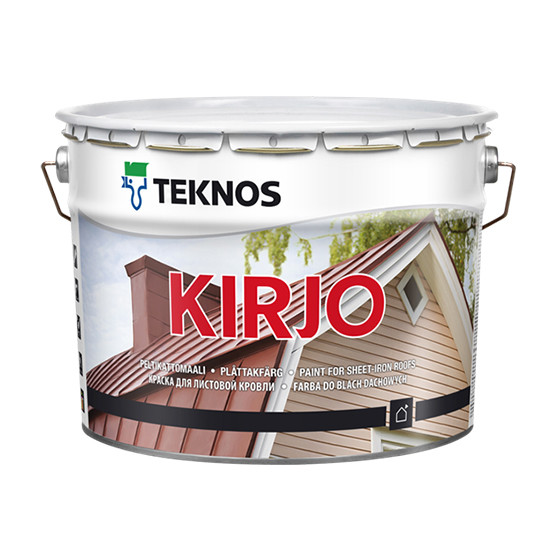 Teknos Kirjo полуматовая алкидная краска для листовой кровли 9л