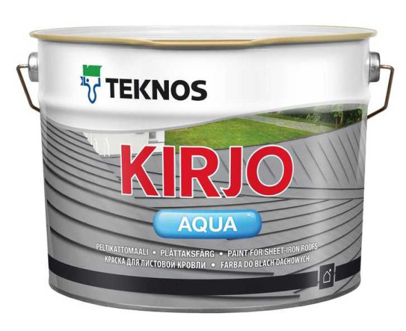 Teknos Kirjo Aqua матовая акриловая водоразбавляемая краска для металла 9л