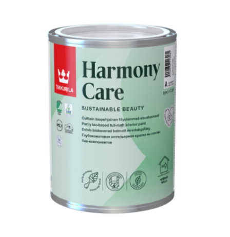 Акриловая краска Tikkurila Harmony Care белый мат 0.9л