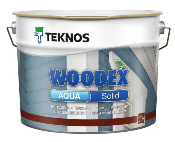 Teknos Woodex Aqua Solid полуматовый антисептик для деревянных поверхностей 9л