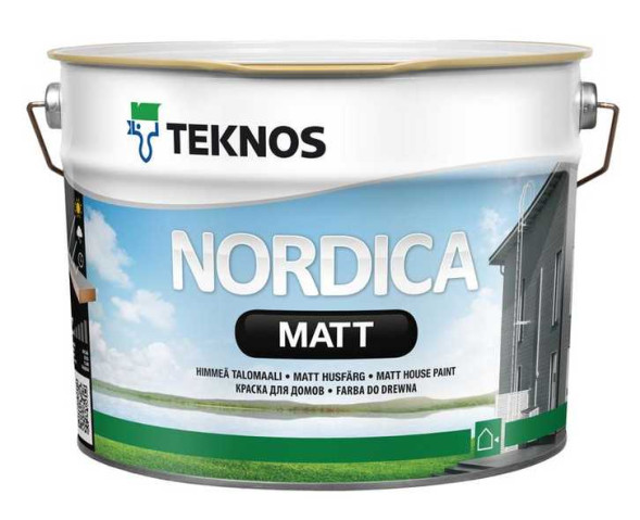 Teknos Nordica Matt глибоко матова фарба для зовнішніх робіт 9л