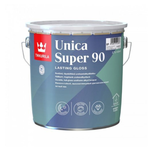 TIKKURILA Unica Super 90 лак швидкого висихання для дерева 2,7л