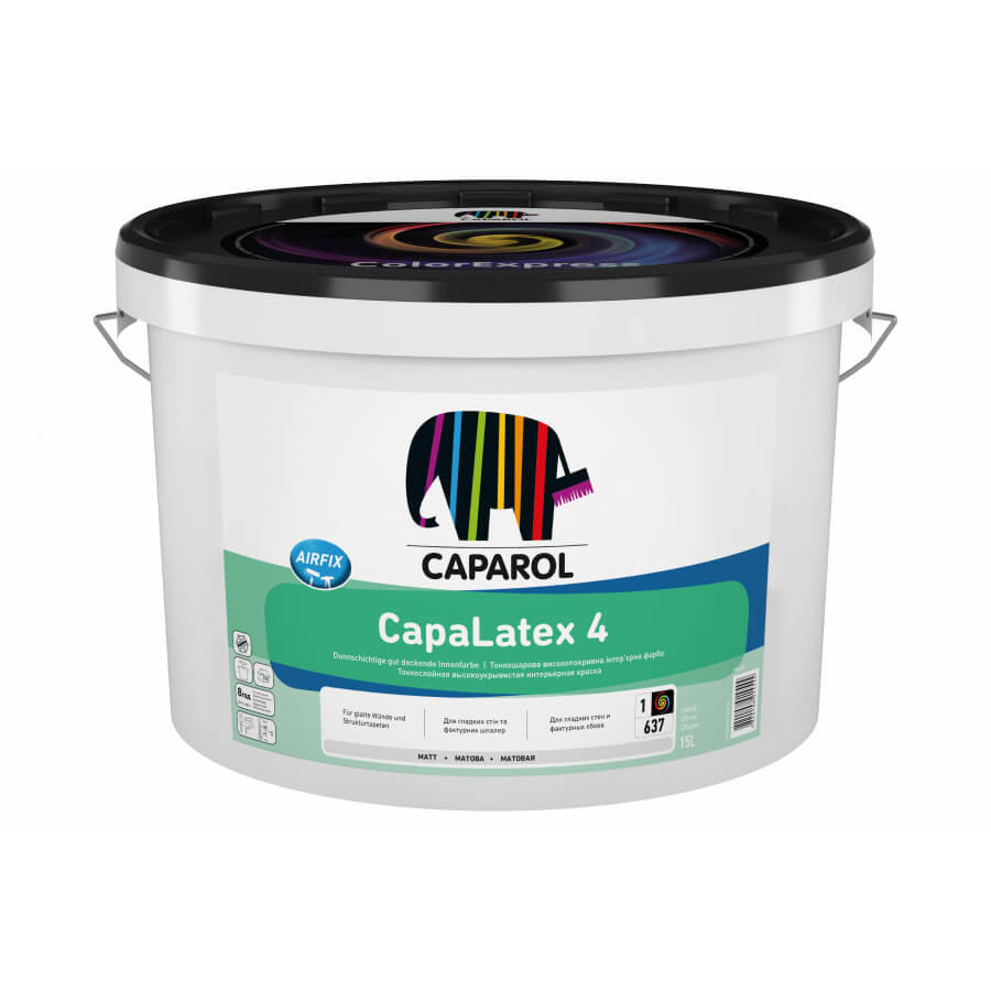 Caparol CapaLatex 4 Матовая стойкая к мытью интерьерная краска 10л