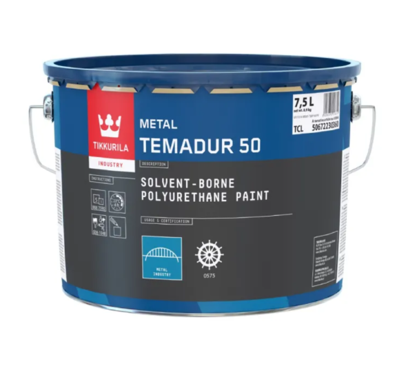 Tikkurila Temadur 50 двокомпонентна фарба для металу TCL-Основа 7.5л