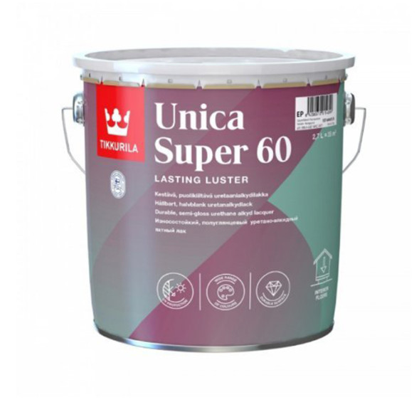 TIKKURILA Unica Super 60 лак для дерева 2,7л