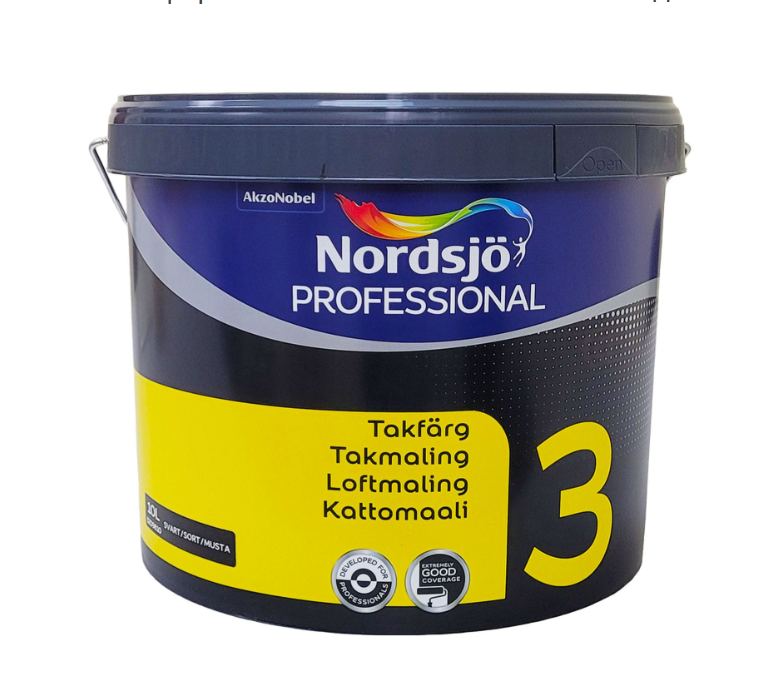 Sadolin Professional 3 Svart Глибокоматова латексна фарба для стін і стель 10л