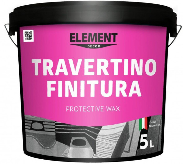 Element Decor Travertino Finitura захисний віск для внутрішніх та зовнішніх робіт 5л