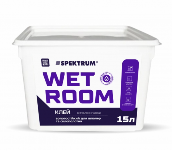 Spektrum Wet Room вологостійкий клей для склополотна 15л