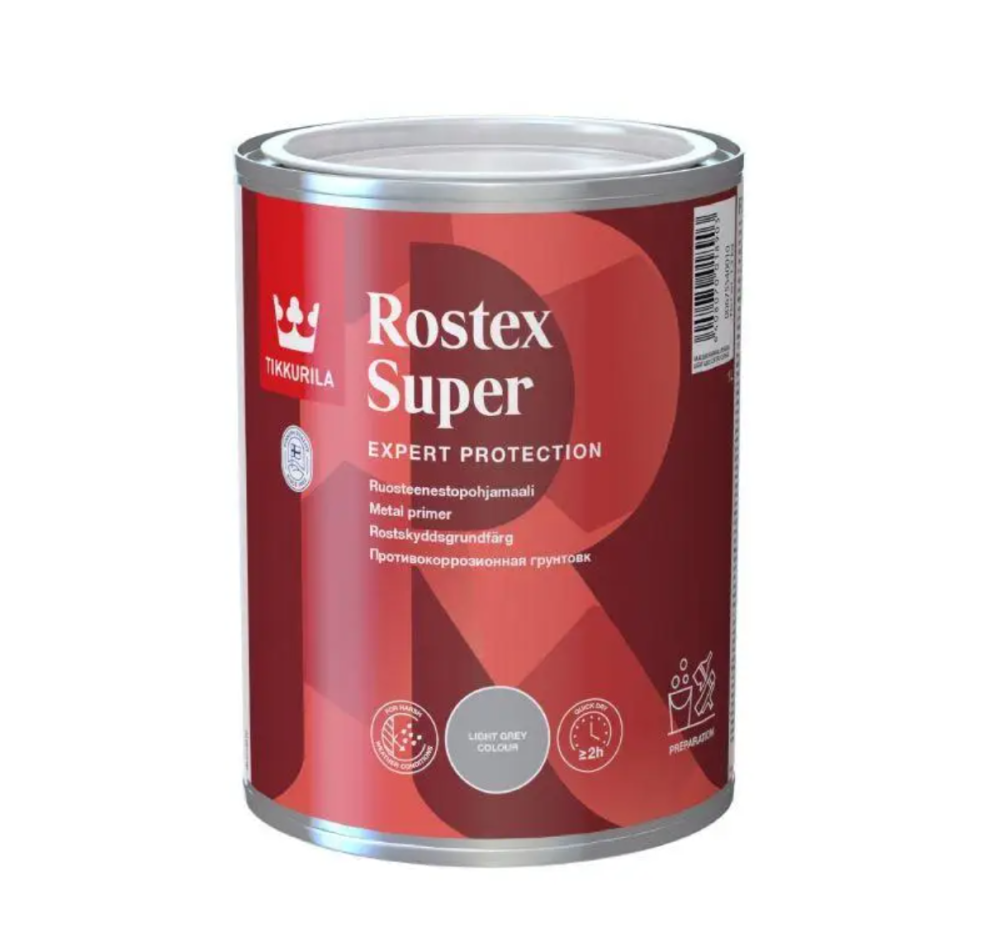 Tikkurila Rostex Super ґрунтовка для металу чорна 1л