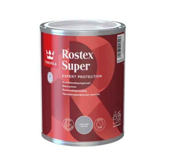 Tikkurila Rostex Super ґрунтовка для металу чорна 1л