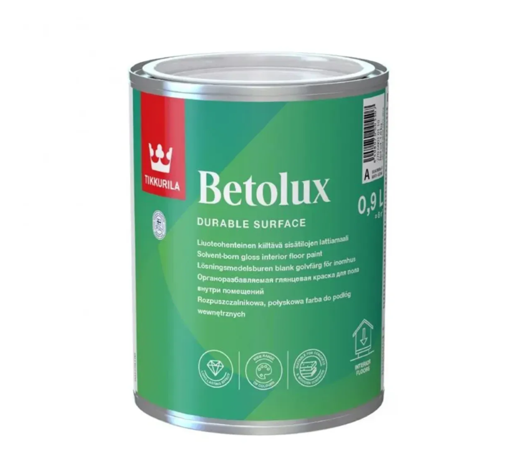 Tikkurila Betolux глянцевая краска для бетонных и деревянных полов 0.9л