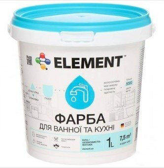 ELEMENT шовковисто-матова фарба вологих приміщень 5л