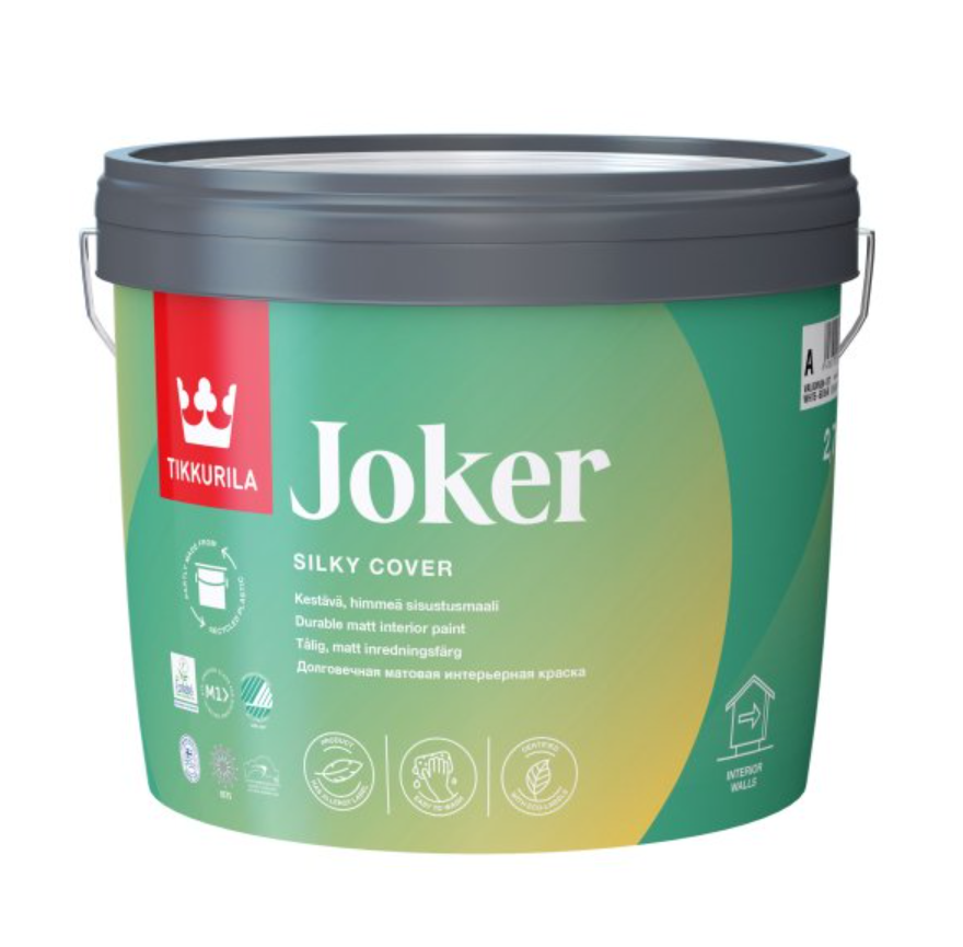 TIKKURILA Joker шелковисто-матовая краска для стен 2.7л