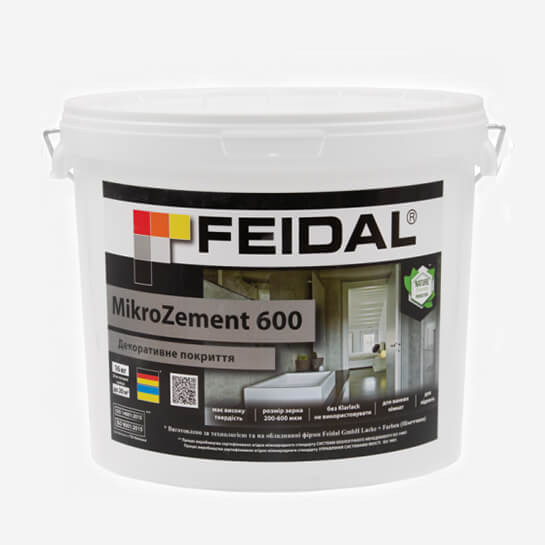 Декоративна штукатурка Feidal MikroZement 600 мікроцемент білий 8кг