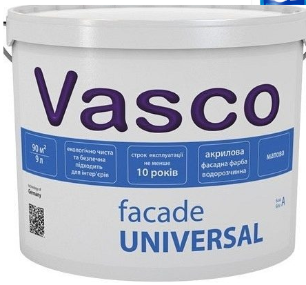 Vasco Facade UNIVERSAL латексная краска для минеральных поверхностей 9л