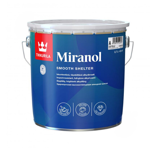 TIKKURILA Miranol високоглянцева емаль для дерева та металу 0.9л
