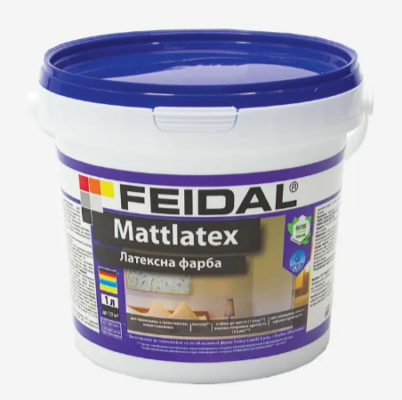 Краска матовая для внутренних работ Feidal Mattlatex 1л