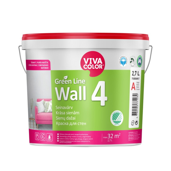 Vivacolor Wall 4 глубокоматовая краска с бархатным эффектом 7.2л