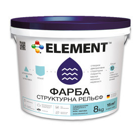 ELEMENT Рельєф універсальна фасадна акрилова фарба 15кг