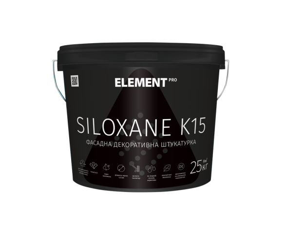 SILOXANE K15 ELEMENT PRO фасадна акрилова штукатурка 25кг