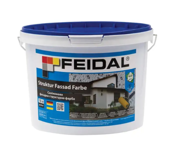 Feidal Struktur Fassad Farbe фасадна силіконова структурна фарба 10л