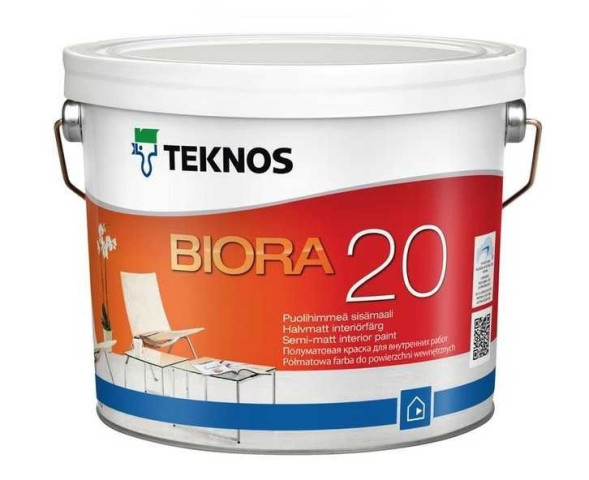 Teknos Biora 20 полуматовая акрилатная краска 9л