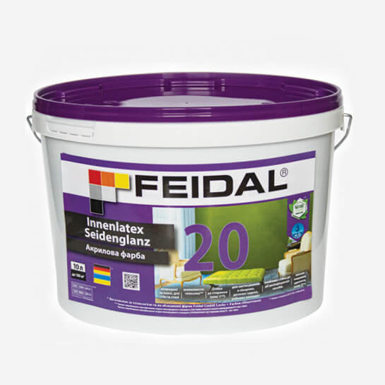 Feidal Innenlatex Seidenglanz 20 Шелковисто-глянцевая краска для стен и потолков 10л