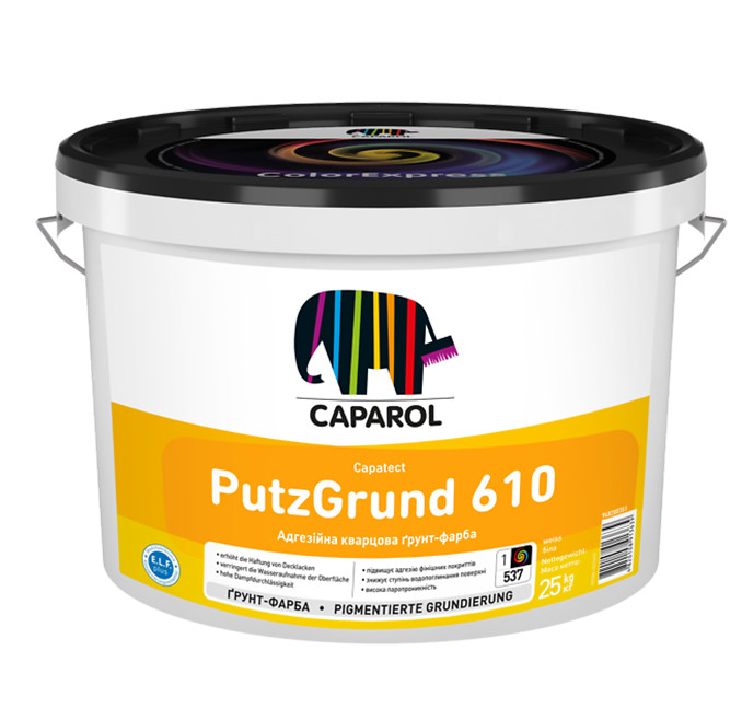 Caparol Capatect-Putzgrund 610 грунтовка з кварцовим піском для внутрішніх та зовнішніх робіт 25кг