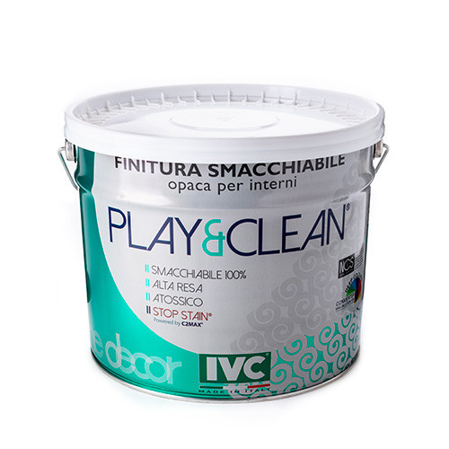IVC Play&amp;Clean супер фарба, що миється, для стін і стель 10л