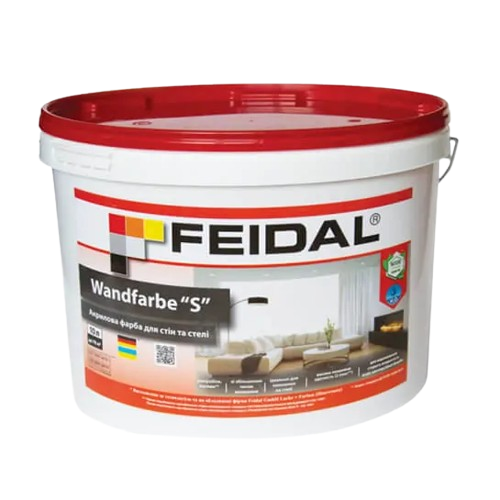 Feidal Wandfarbe "S" акриловая краска для стен и потолков 10л