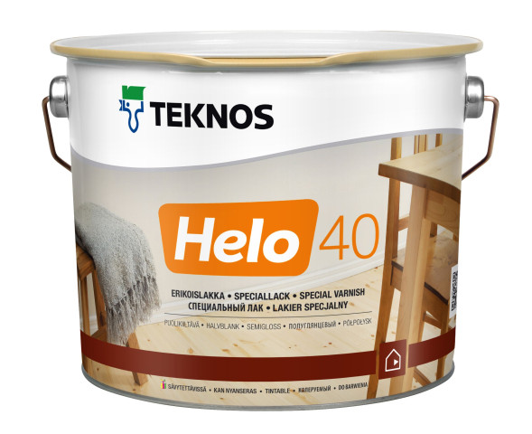 Teknos Helo 40 полуглянцевый, уретано-алкидный лак 9л