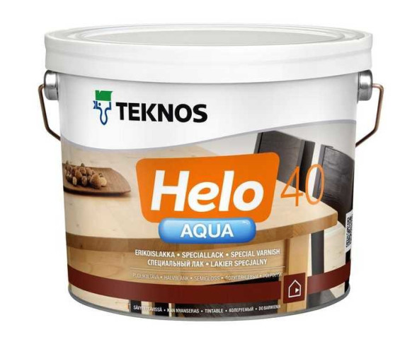 Teknos Helo Aqua 40 полуглянцевый, водоразбавляемый лак 9л