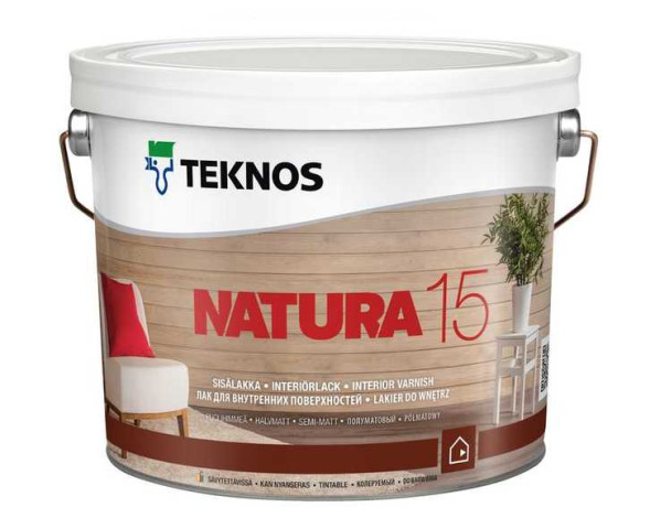Teknos Natura 15 водоразбавляемый акриловый лак 9л
