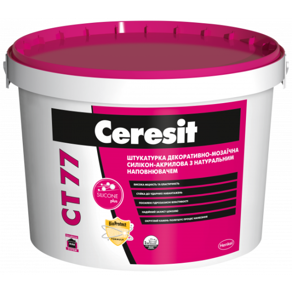 Ceresit CT 77 штукатурка декоративно-мозаичная для фасада 14кг