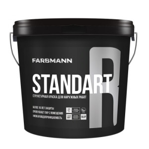 Farbmann Standart R структурна акрилова фарба для зовнішніх робіт 9л
